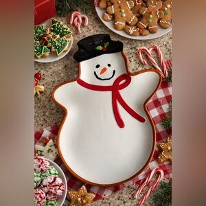 Winterfest Holiday Snowman Plate